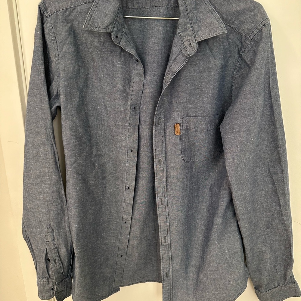 Burberry Brit Men’s button down Blue Shirt size Small